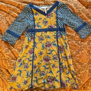 Matilda Jane Yellow and Blue Floral Kids Dress